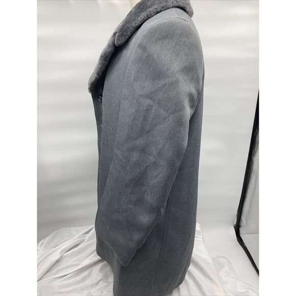 VTG London Fog Over Top Coat Sherpa Lined‎ Wool Gray Mens 40 Short - Picture 5 of 12